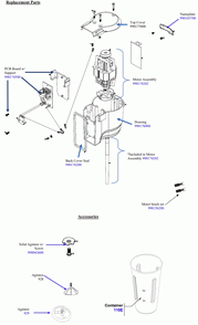 Diagram Diagram and Parts List for HMD300M-220TL  Hamilton Beach Drink Mixer